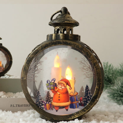 Christmas Decorations Candle Lights Retro Window Decorations