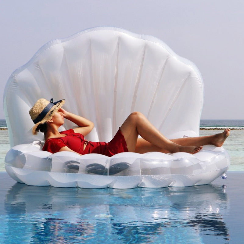 Juguete inflable divertido del agua de la vieira de la perla de la concha flotante de la piscina gigante