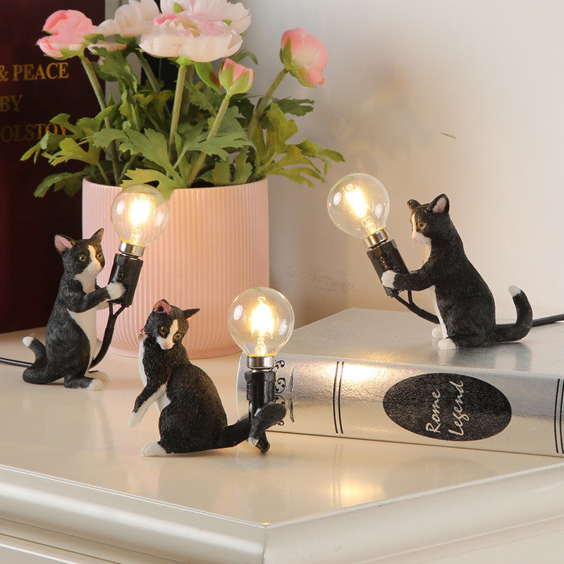 Nordic Creative Mini Animal Cat Table Lamp