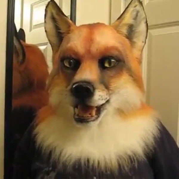 Máscara de fiesta de disfraces de hombre lobo, simulación de Halloween, tocado giratorio, disfraz de lobo, máscaras faciales para cosplay