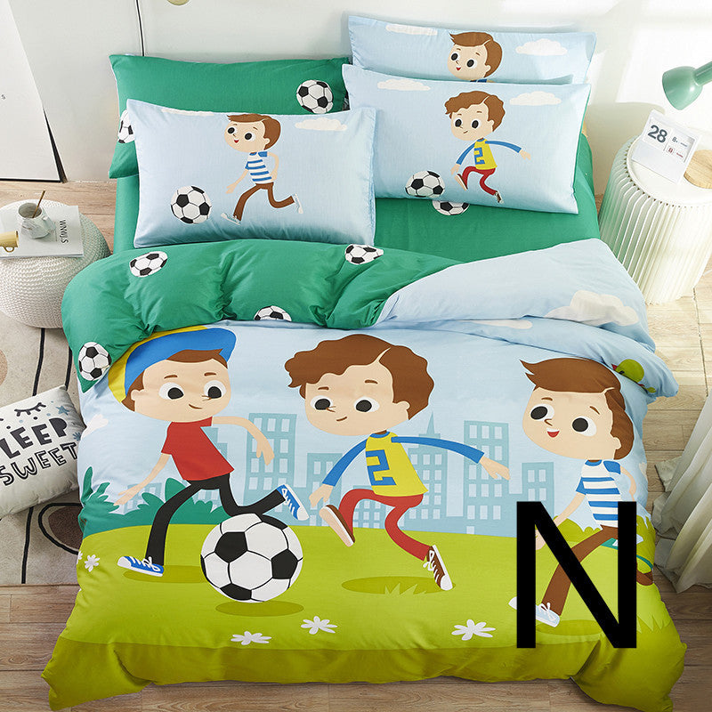 Drap de lit pour enfants, housse de couette, drap de lit, dessin animé mignon, textile pour la maison