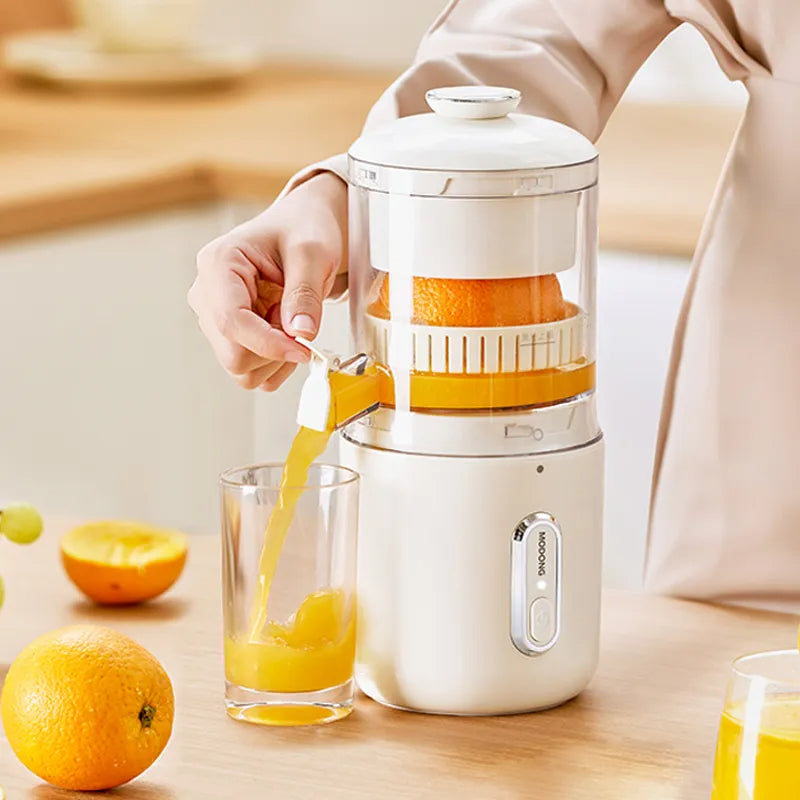 Exprimidor eléctrico inalámbrico multifuncional, licuadora de acero para limón y naranja, Mini exprimidor de frutas portátil USB, exprimidor a presión para Cocina