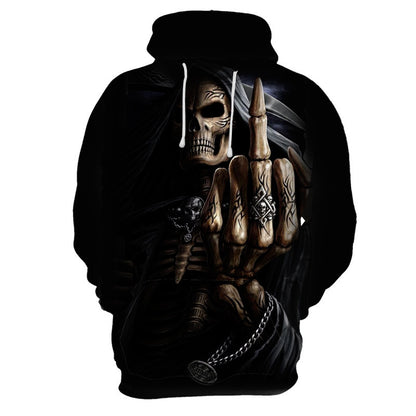 Nouveau Halloween veille de noël crâne 3D numérique imprimé marque de mode hommes pull à capuche pull