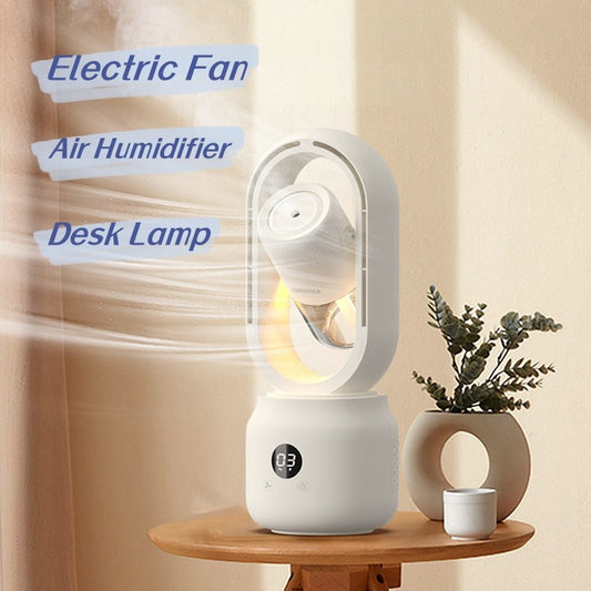 Ventilateur électrique de brume de pulvérisation refroidi à l'eau d'été, humidificateur d'air Portable sans fil, Rechargeable par USB, ventilateur de Table sans lame