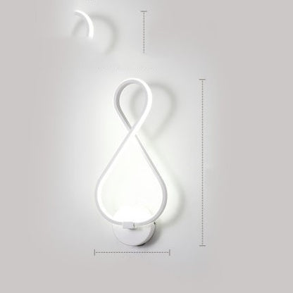 Lampe murale led nordique minimaliste, lampe de chevet pour chambre à coucher