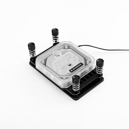 Jet type micro water channel CPU water cooling head