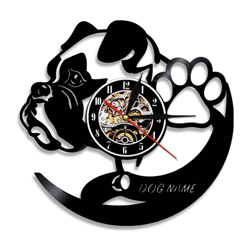 Cadeaux de race de chien d’horloge murale