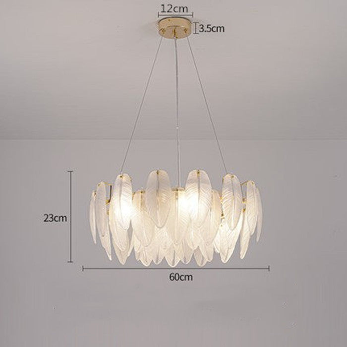 Post-modern Glass Living Room Chandelier Simple Atmospheric Household