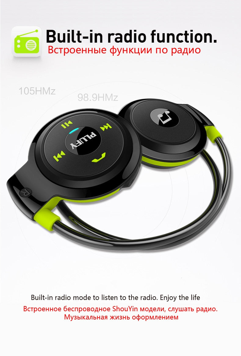 PLUFY sport Bluetooth casque sans fil ecouteur course Ecouteur Sans Fil Bluetooth casque ecouteur Radio MP3 