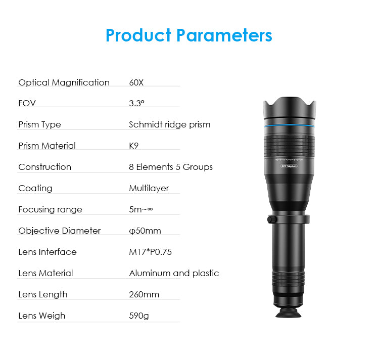 APEXEL mobile telescope telephoto lens