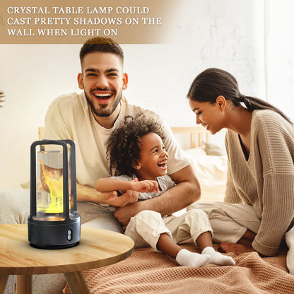 Lampe créative en cristal acrylique Audio 2 en 1 et haut-parleur Bluetooth, lampe de nuit tactile, cadeau de saint-valentin