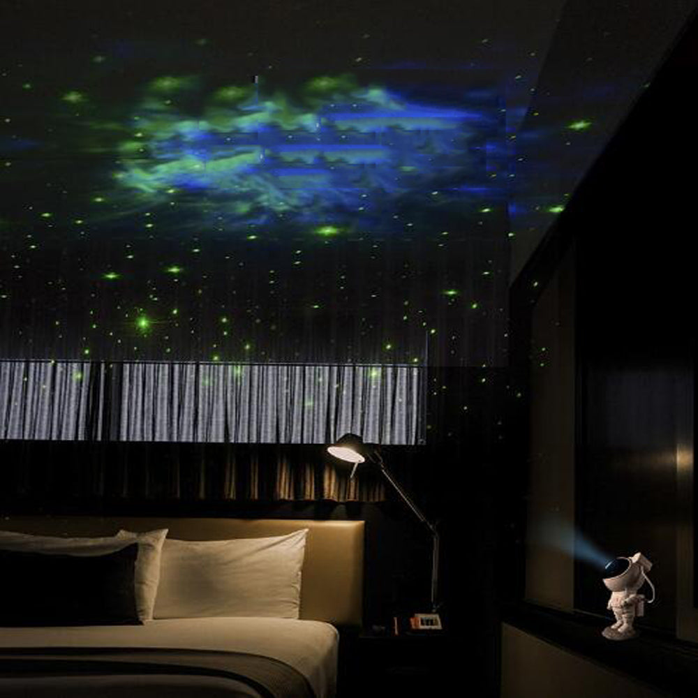 Projecteur d'astronaute créatif galaxie ciel étoilé, veilleuse USB, lampe d'ambiance pour chambre à coucher