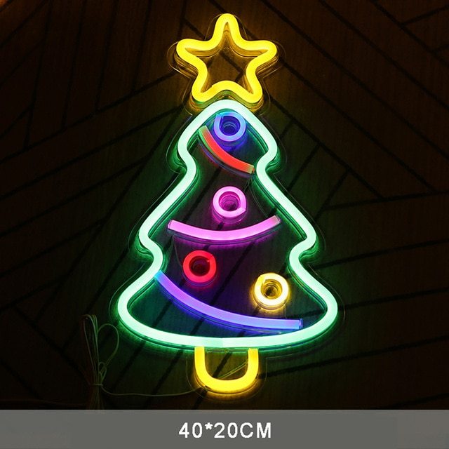 LED Lights Christmas Acrylic Neon Decorations Festival Lights