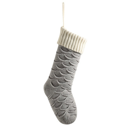 Sac cadeau de Noël Chaussettes décoratives Décoration suspendue tricotée