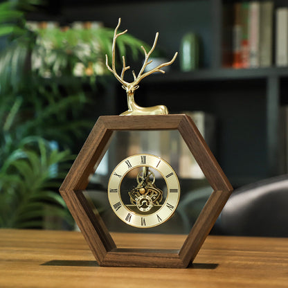 Living room study elk clock