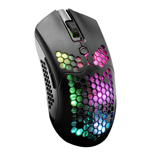 Ratón inalámbrico Wolf X2 gratuito, ratón para juegos RGB de modo dual 