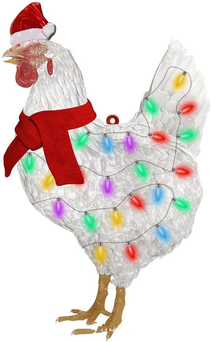 European And American Scarf Chicken Christmas Decorations