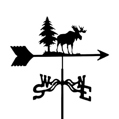 Cow Christmas Deer Weathervane Metal Silhouette