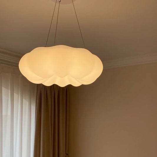 Lustre nordique moderne et simple en forme de petit nuage pour chambre à coucher