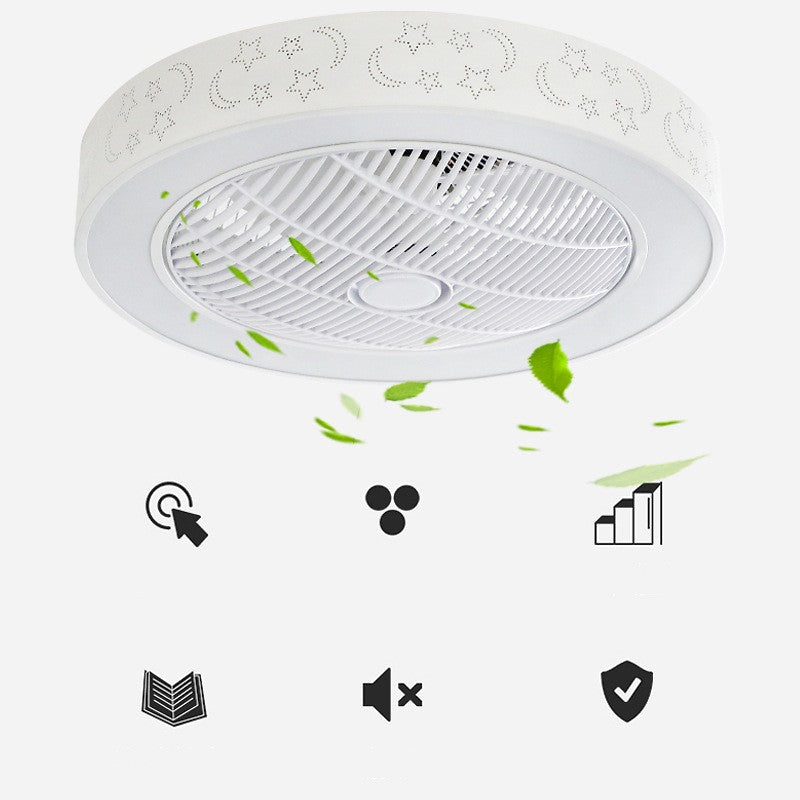 Ventilateur et lustre invisibles à LED dans le salon, la chambre et la salle à manger