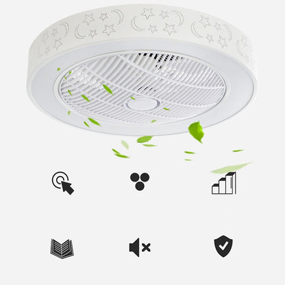 LED Invisible Fan And Chandelier In Living Bedroom And Dining Room