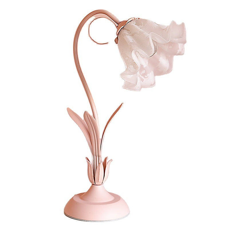 Lampe décorative de bureau de chambre de princesse à fleurs