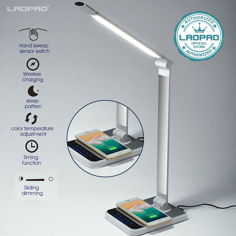 Lámpara de mesa plegable con sensor de escaneo manual inteligente LED