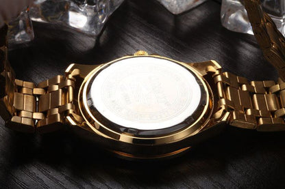 Luxury Brand Man Gold Dress Watches Stainless Steel