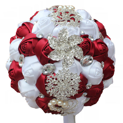 Bridal Finished Satin Bouquet Wedding Ribbon Handheld