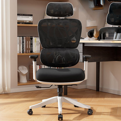 Chaise pivotante de bureau à dossier ergonomique en maille