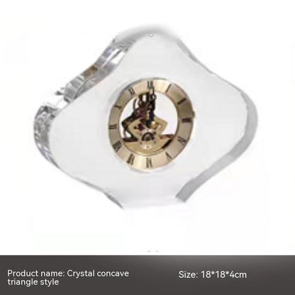 Reloj de cristal Adorno mecánico Decoración suave