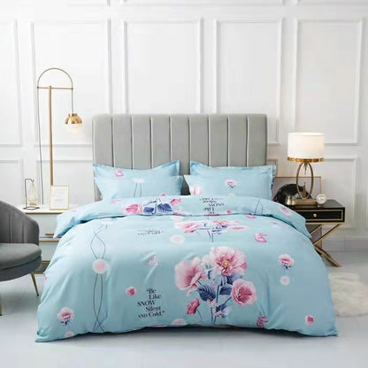 Thickened Brushed Four-piece Winter Bed Sheet And Duvet Cover Three-piece Bedding Set