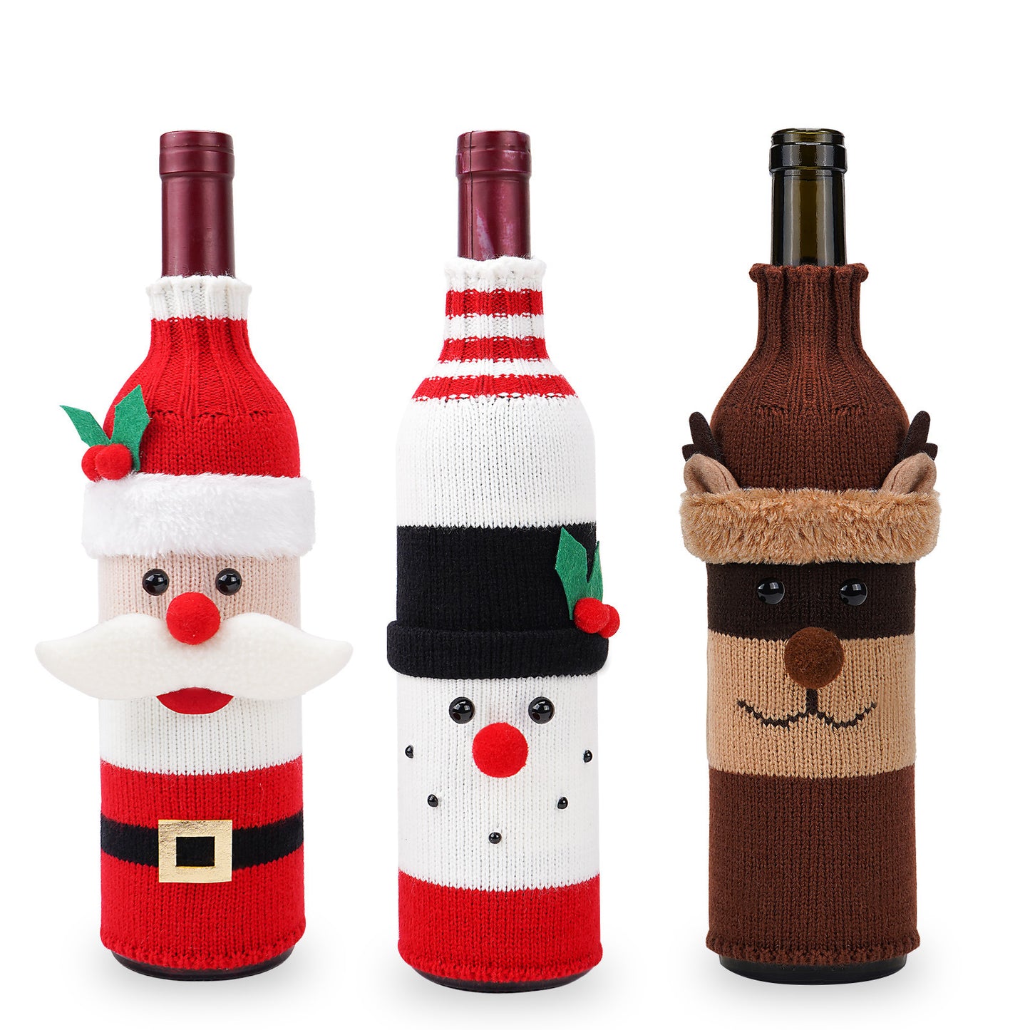 Home Fashion Simple Christmas Decorations Bottle Cover