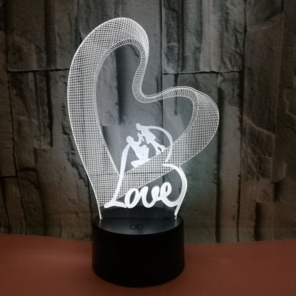 Veilleuse LED colorée Love LOVE 3D