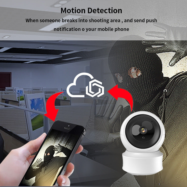 Caméra de Surveillance intelligente Wifi sans fil, double lumière, intérieur HD, 360 degrés, interphone vocal, caméra panoramique