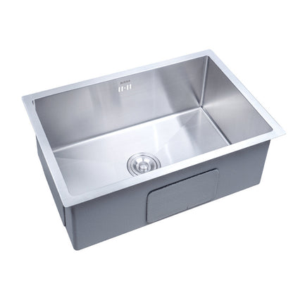 304 Stainless Steel Table Single Sink Small Rounded Corner Handmade Pots Vegetable Washing Sink