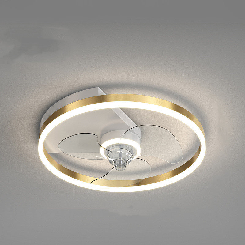 Fan Light In Simple Living Room Of Low Floor