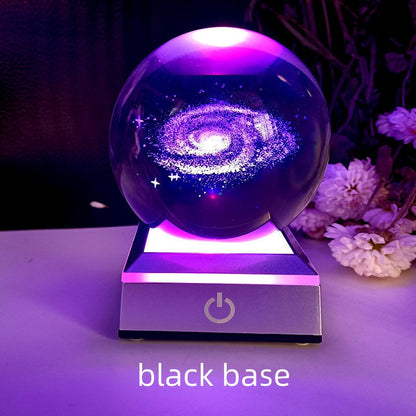 Creative Luminous Galaxy Crystal Ball Desktop Decoration