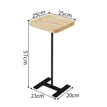 Mini mesa de madera maciza de ángulo estrecho, sala de estar, dormitorio, sofá, mesa pequeña