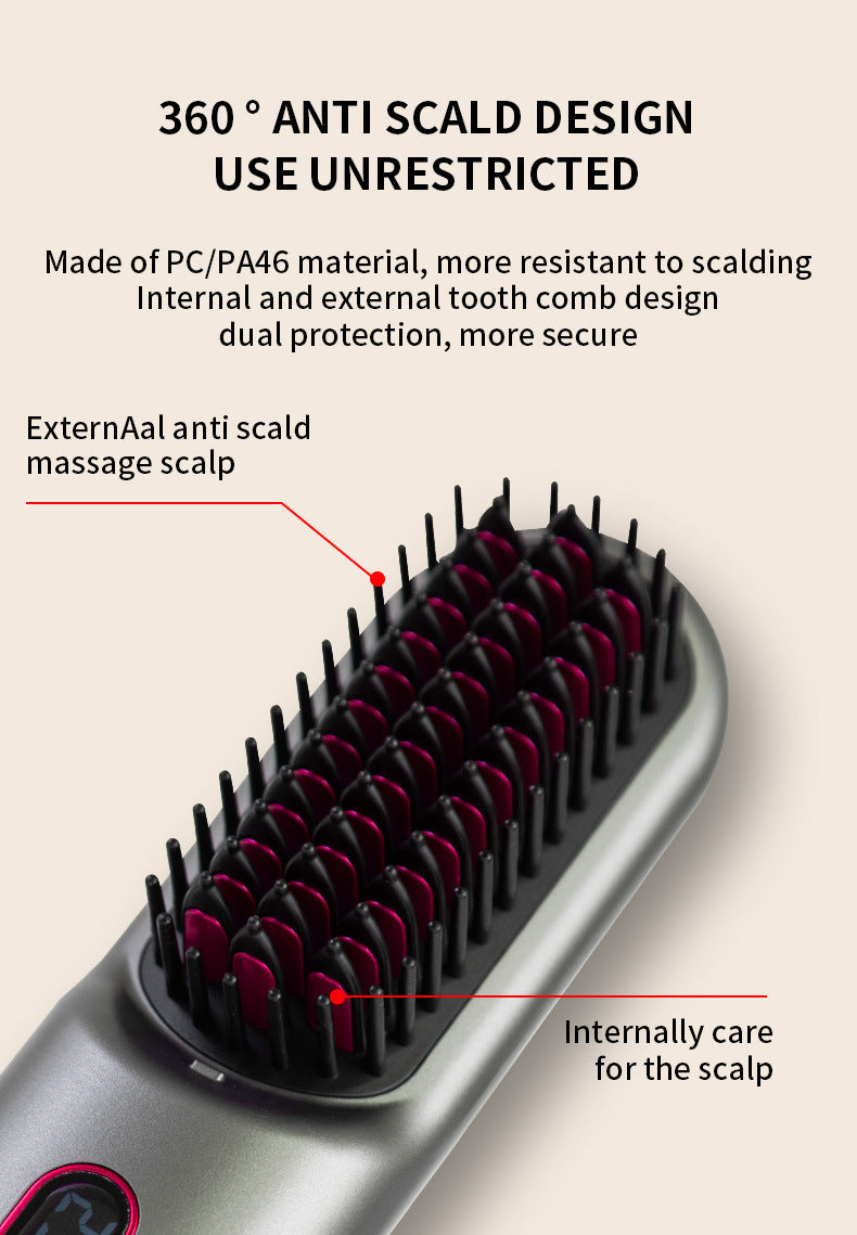 Peigne droit Anion défriser les cheveux double usage électrique bigoudi boucle intérieure paresseux cheveux bigoudi