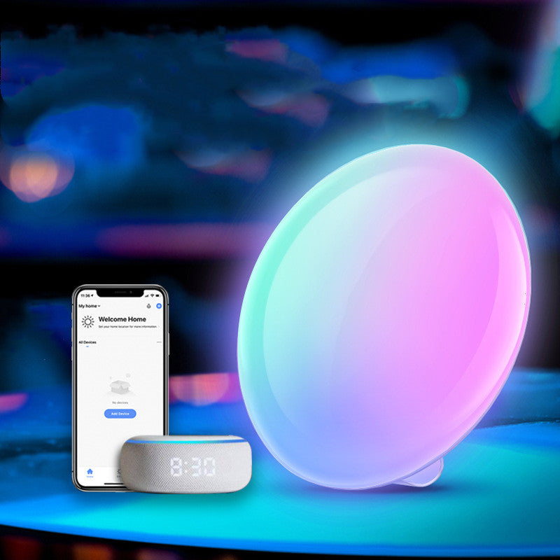 Lámpara LED de ambiente de color, lámpara de mesa colorida para interiores, luz nocturna