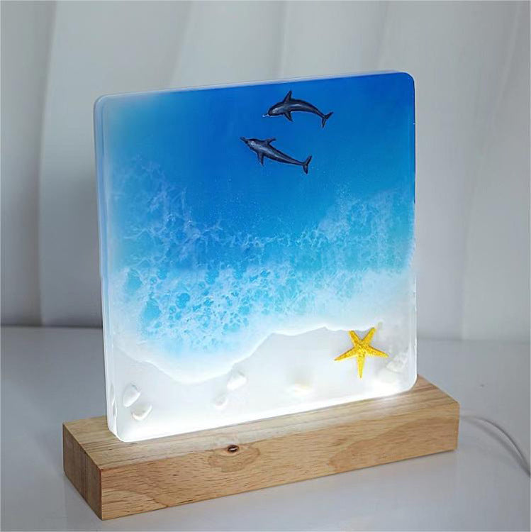 Creative Ocean Small Night Lamp Handmade Epoxy Night Light Decoration Ornaments