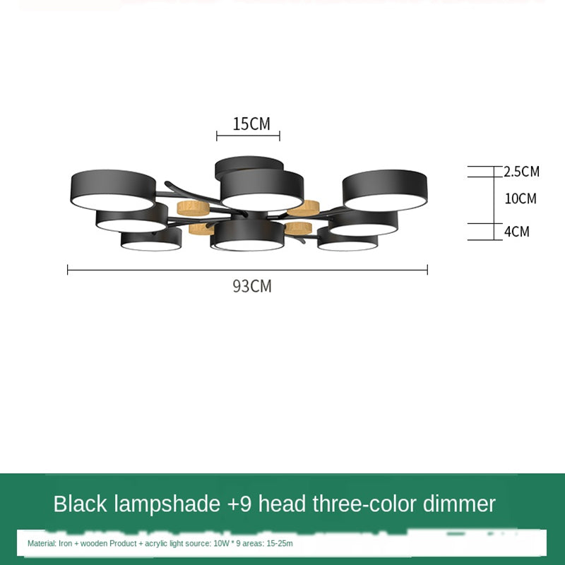 Lámpara de techo LED para sala de estar Macaron de registro simple nórdico