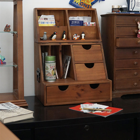 Gabinete de almacenamiento antiguo del estilo japonés de la exhibición del libro mayor de la cinta del sello de la laca