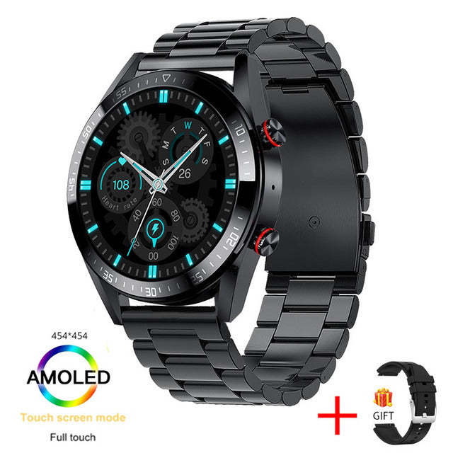 Appel Bluetooth montre intelligente musique fréquence cardiaque pression artérielle écran toujours lumineux