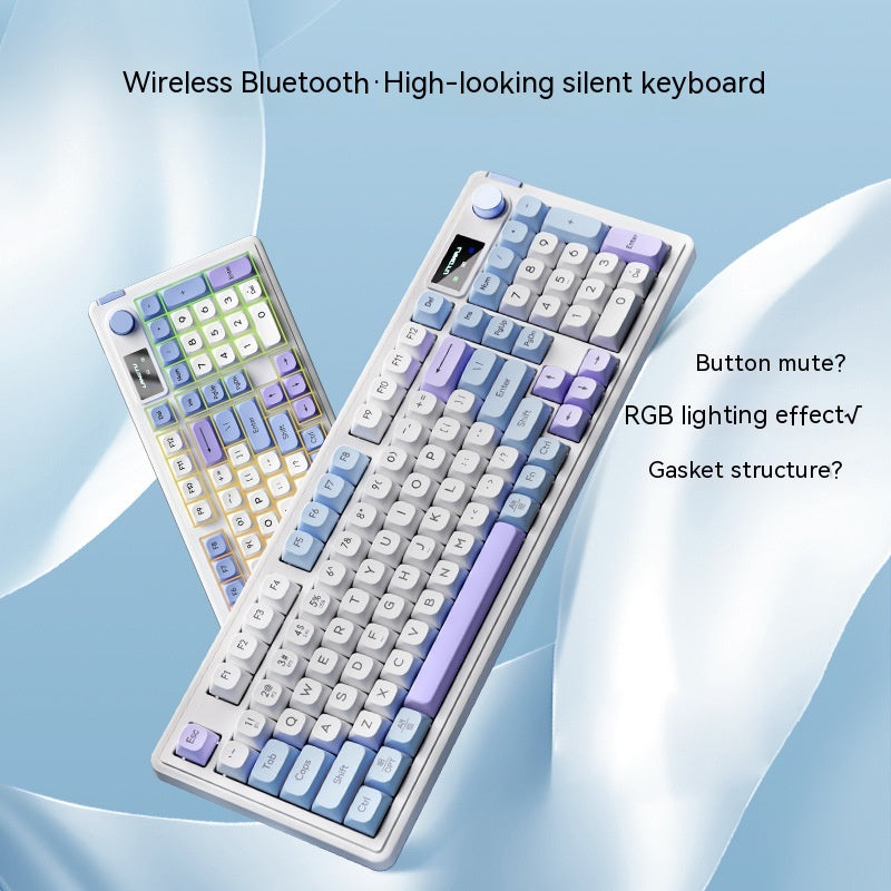 Clavier muet Bluetooth sans fil, clavier de bureau pour sports électroniques