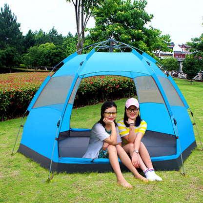 Carpa hexagonal Carpa impermeable de doble capa hidráulica completamente automática para exteriores