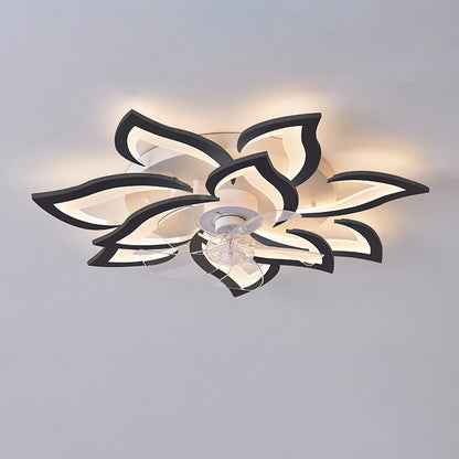 Lumière de salon simple et moderne, nouvelle lumière de ventilateur de plafond de chambre à coucher silencieuse