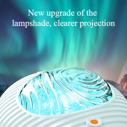 2023 New Double Effect Northern Lights Projector Lamp Milky Way Atmosphere Lamp Starry Sky Lamp White Noise Projector Lamp With Rometes