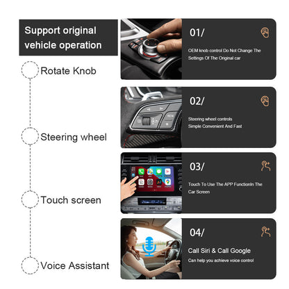 Boîte intelligente Android de mise à niveau CarPlay de voiture d'origine